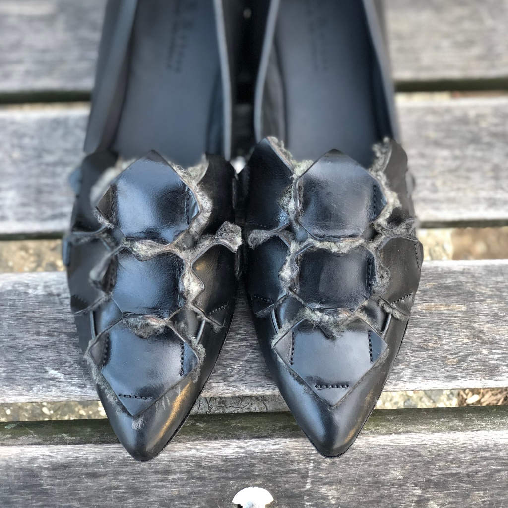 Ink Flat Slip On Moccasin In Black Sherling